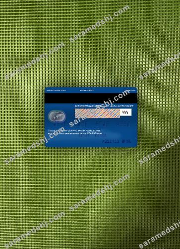 USA PNC bank mastercard blue photolook back